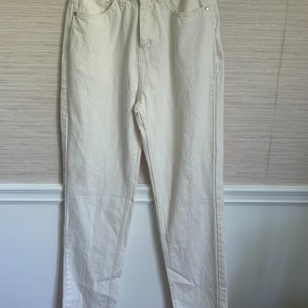 NWT Raw Hem Off White Jeans - Picture 6 of 6